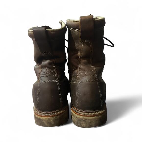 Rugged Men's Dark Brown Leather Boots - Picture 5 of 7